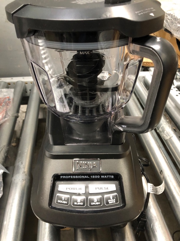 Photo 4 of **PARTS ONLY**
Ninja BL770 Mega Kitchen System, 1500W, 4 Functions for Smoothies, Processing, Dough, Drinks & More, with 72-oz.* Blender Pitcher, 64-oz. Processor Bowl, (2) 16-oz. To-Go Cups & (2) Lids, Black BL770 Black