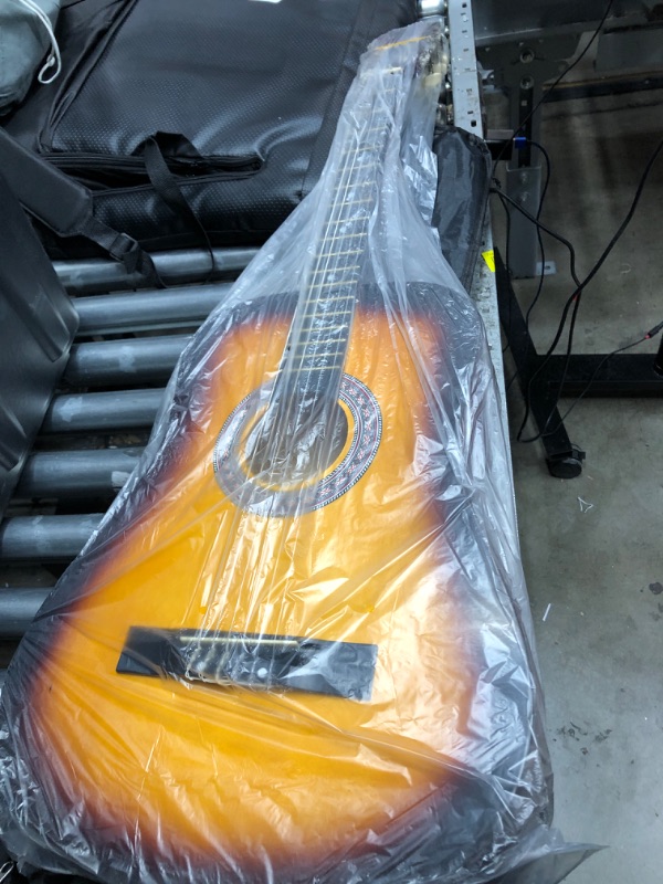 Photo 1 of 38" Wood Guitar With Case and Accessories for Kids/Boys/Girls/Teens/Beginners (Sunburst) Right Handed Sun