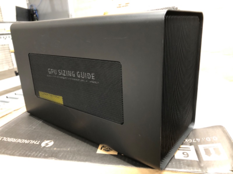 Photo 3 of Razer Core X Chroma Aluminum External GPU Enclosure (eGPU): Compatible with Windows & MacOS Thunderbolt 3 Laptops, NVIDIA /AMD PCIe Support, 700W PSU, 4x USB 3.1, 1x Gbit Ethernet, Chroma RGB, Black Classic Black Core X Chroma eGPU
**RETURN ITEM - unable 