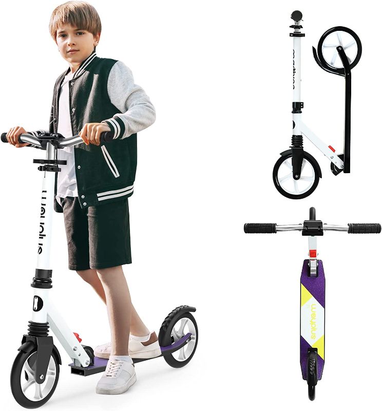 Photo 1 of ***MISSING COMPONENTS***WAYPLUS Kick Scooter for Ages 6+,Kid, Teens & Adults. Max Load 240 LBS. Foldable, Lightweight, 8IN Big Wheels for Kids, Teen and Adults, 4 Adjustable Levels. Bearing ABEC9
