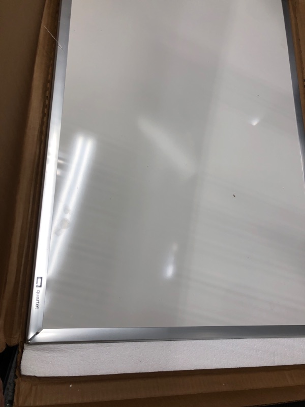 Photo 2 of Quartet Magnetic Porcelain Whiteboard, 2' x 3' White Board, Premium, Duramax, Silver Aluminum Frame (2543) Silver 3' x 2'