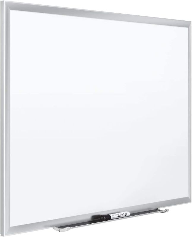 Photo 1 of Quartet Magnetic Porcelain Whiteboard, 2' x 3' White Board, Premium, Duramax, Silver Aluminum Frame (2543) Silver 3' x 2'