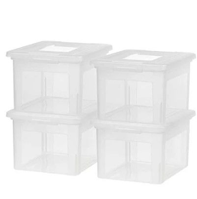 Photo 1 of IRIS USA, Inc. FB-21EE Letter and Legal Size File Box, Medium, Clear, 4 Pack
$58.34