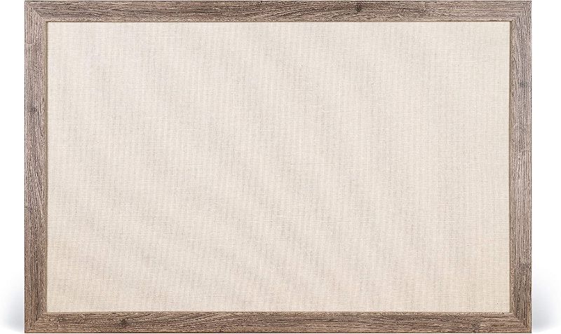 Photo 1 of 
U Brands Linen Bulletin Board, 36 X 24 Inches, Rustic Wood Frame
Size:23'' x 35''