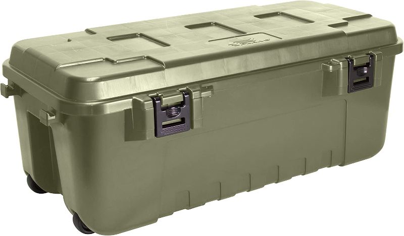 Photo 1 of *NO TOP*  Plano Storage Trunk with Wheels, Gray, Lockable Storage Box, Airline Approved Sportsman Trunk, Hunting Gear and Ammunition Bin, Heavy-Duty Containers for Camping, 108-Quart
