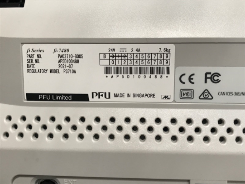 Photo 4 of Fujitsu fi-7480 High-Performance Wide-Format Color Duplex Document Scanner with Auto Document Feeder (ADF) fi-7480 Wide Format (80 ppm)