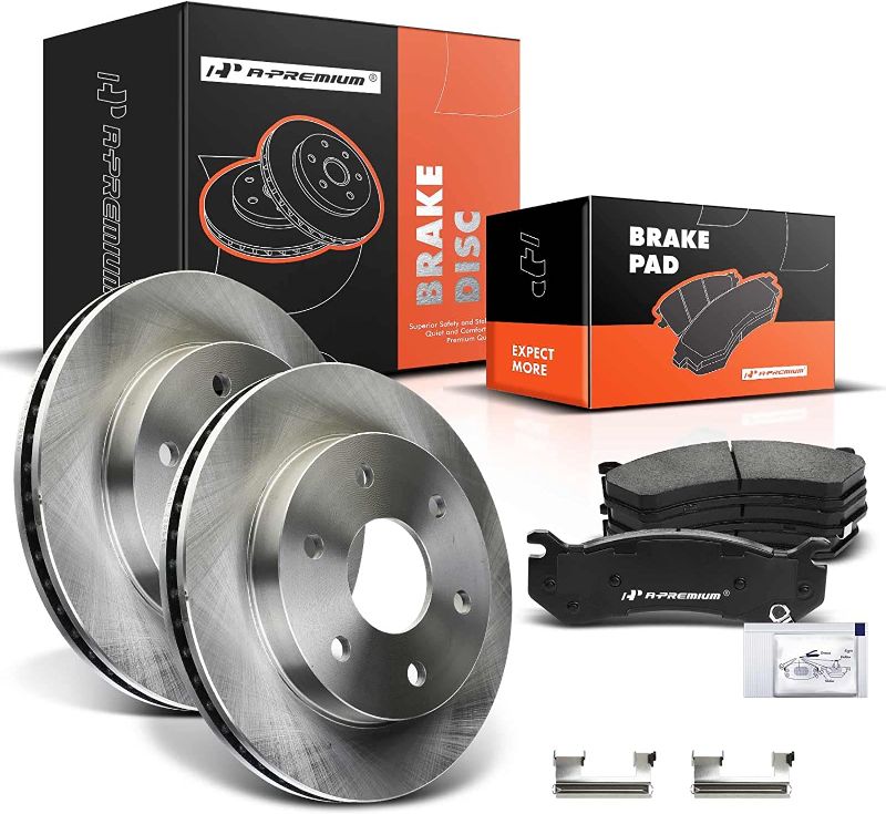 Photo 1 of A-Premium 12.01 in(305 mm) Front Vented Disc Brake Rotors + Ceramic Pads Kit Compatible with Cadillac, Chevrolet & GMC - Escalade, Avalanche, Express, Silverado, Suburban, Tahoe, Sierra, Yukon, 6-PC