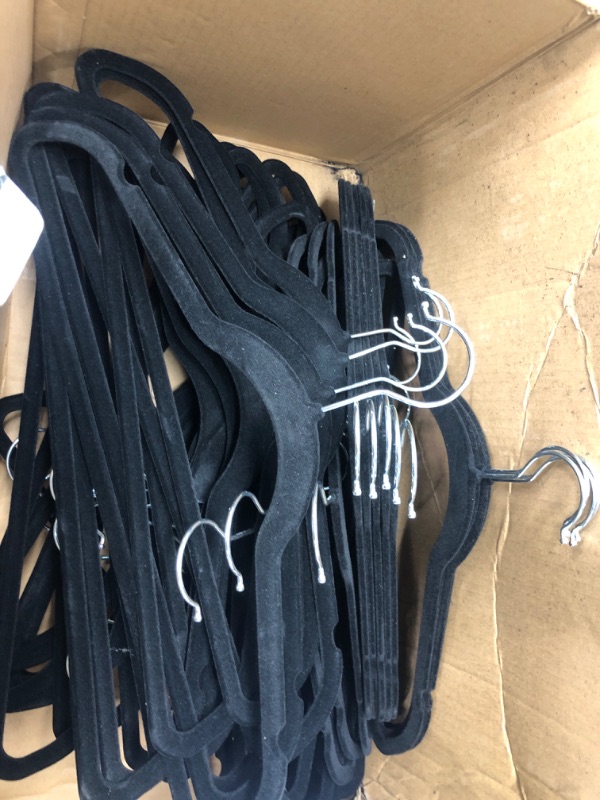 Photo 2 of Utopia Home Premium Velvet Hangers 30 Pack - Non-Slip Clothes Hangers - Black Hangers - Suit Hangers with 360 Degree Rotatable Hook - Heavy Duty Coat Hangers