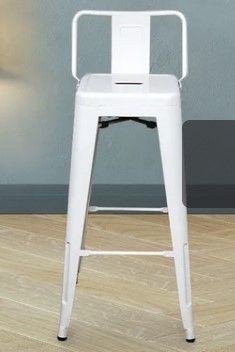 Photo 1 of White metal stool/chair 30'' Stool