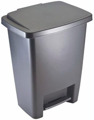 Photo 1 of 
Rubbermaid Step-On Trash Can with Lid, 8.25-Gallon, Gray, Easy Clean Wastebasket for Home/Kitchen/Bedroom/Office
