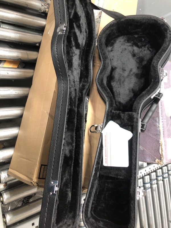 Photo 3 of **DAMAGED**  Gator Cases Deluxe Hard-Shell Wood Case For Tenor Style Ukuleles (GWE-UKE-TEN), Black Tenor Ukulele