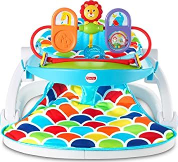 Photo 1 of **USED AND MISSING PARTS**
Fisher-Price Portable Baby Chair, Deluxe Sit-Me-Up Floor Seat with Removable Toys and Snack Tray, Happy Hills