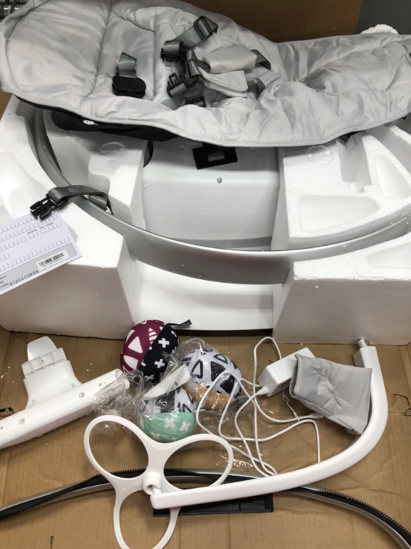 Photo 2 of 4moms MamaRoo Multi-Motion Baby Swing, Bluetooth Baby Swing with 5 Unique Motions, Grey