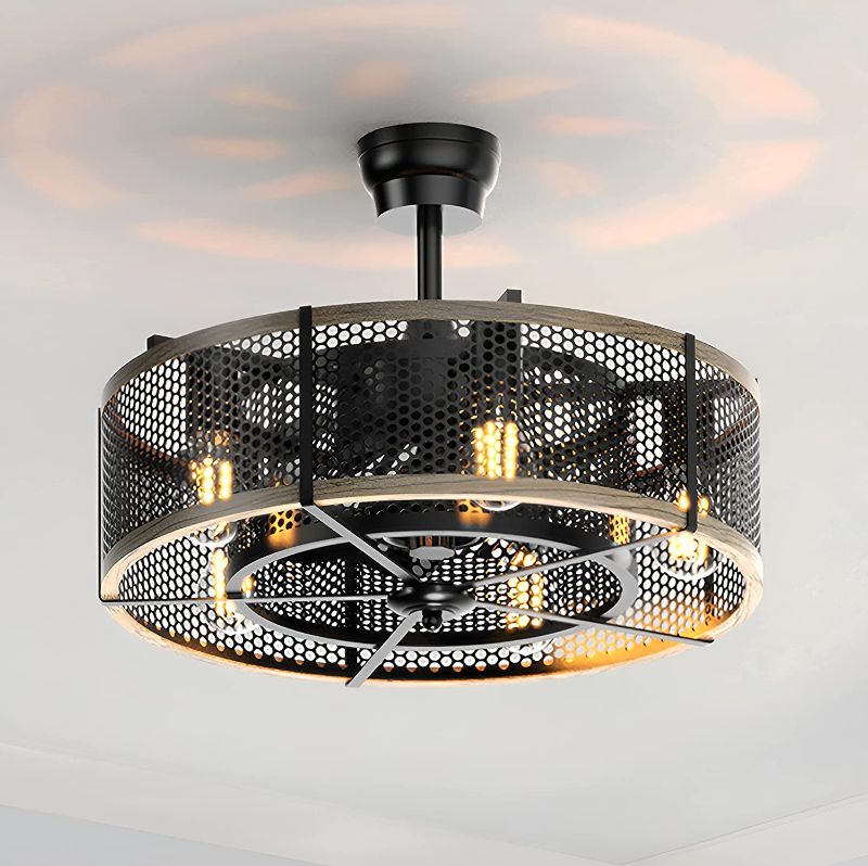 Photo 1 of 
Photo is Reference Only*****Xilingol 20" Flush Mount Caged Ceiling Fan with Lights & Remote Control?Reversible 5-Light Low Profile Bladeless Ceiling Fan with Lights for Living...
Color:Wood Double Cage
