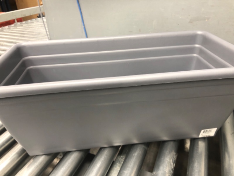 Photo 1 of The HC Companies Deck Rail Planter - Warm Gray - 24" - Each