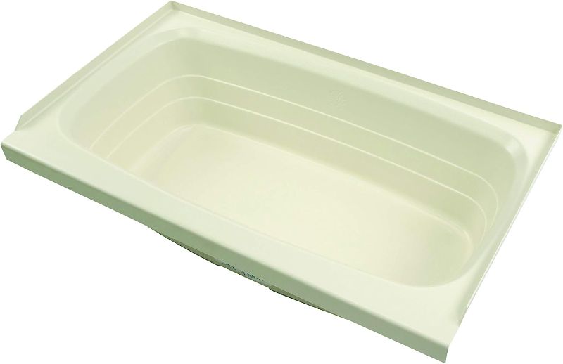 Photo 1 of Lippert Better Bath 24" x 38" RV Bath Tub Center Drain Parchment
