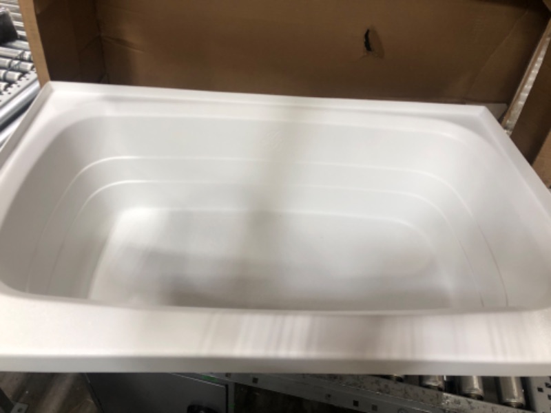 Photo 1 of Lippert Better Bath 24" x 38" RV Bath Tub Center Drain Parchment
