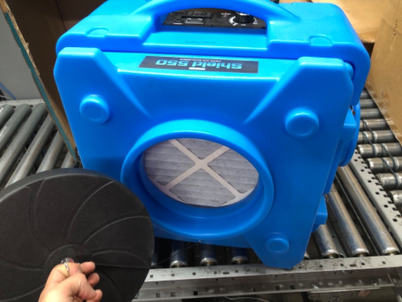 Photo 3 of CADPXS Shield-550 Negative Machine Airbourne Cleaner HEPA Scrubber Water Damage Restoration Equipment Air Purifier, Air Scrubbers 550 air scrubbers Blue