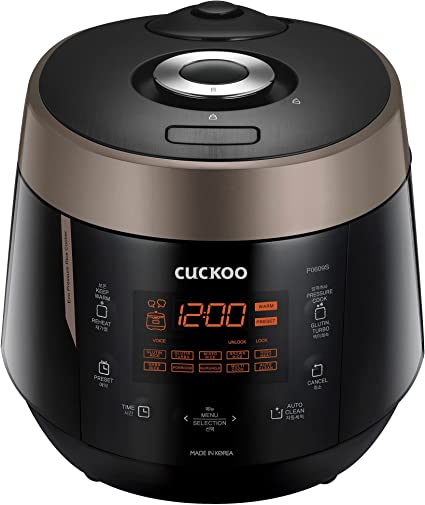 Photo 1 of (damage )CUCKOO CRP-P0609S | 6-Cup (Uncooked) Pressure Rice Cooker | 12 Menu Options: Quinoa, Nu Rung Ji, GABA/Brown Rice & More, Made in Korea | Black/Copper