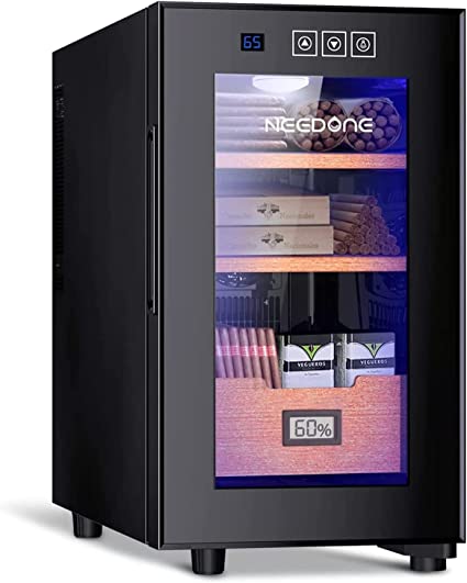 Photo 1 of NEEDONE Electric Cooler Humidor, 23L 150 Counts Capacity, with Spanish Cedar Wood helves & Drawer Electronic Humidor Gift for Men