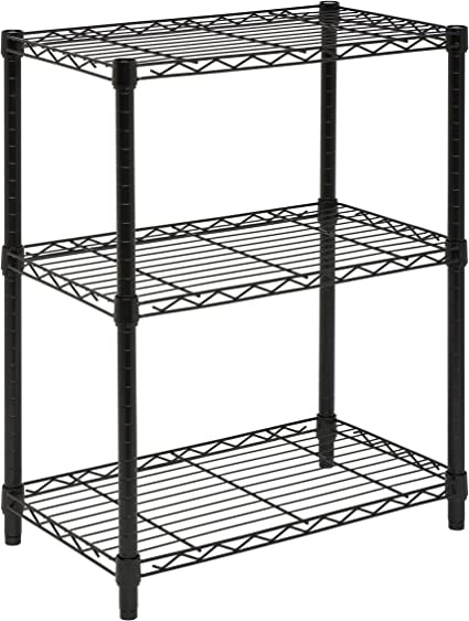 Photo 1 of 3-Tier Heavy Duty Adjustable Shelving Unit, Black