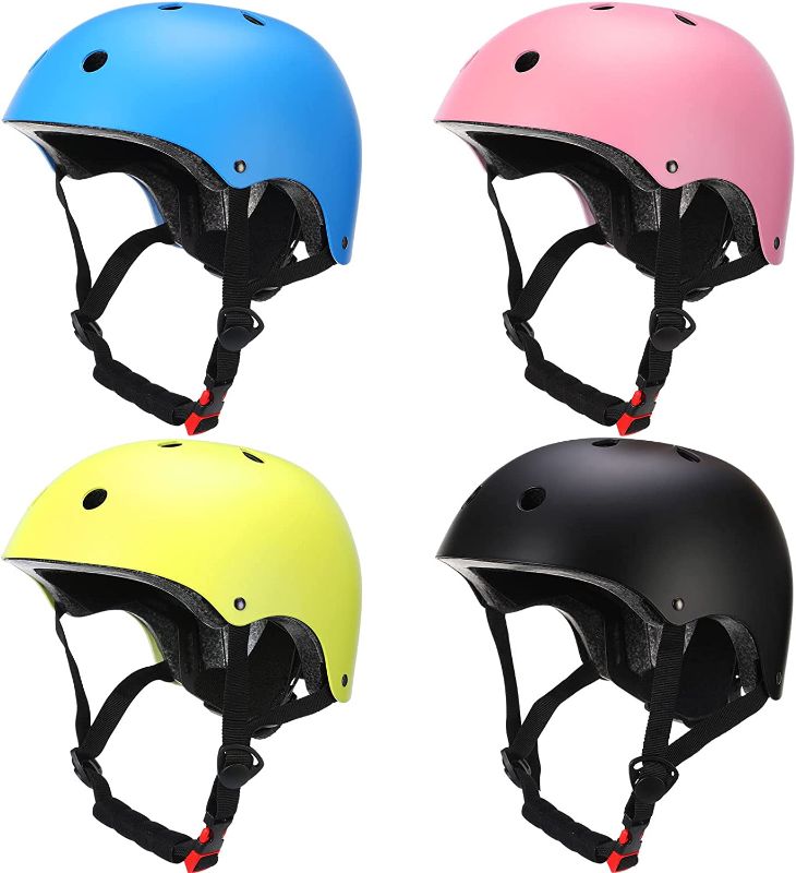 Photo 1 of  Pack Kids Helmet Toddler Bike Skateboard Helmets Adjustable Kids Helmet Ages 3-8 CPSC Certified Child Helmets for Boys Girls Skateboard Bicycle Scooter Cycling Riding Sports Safety
