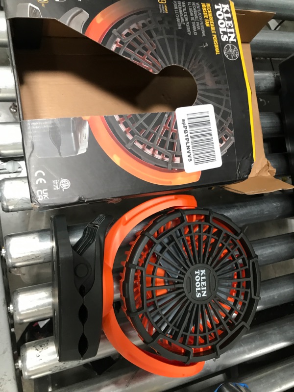 Photo 2 of *incomplete*Klein Tools PJSFM1 Cordless Rechargeable Fan with USB-C Charging Cord and Multiple Mounting Options Perfect for the Jobsite
