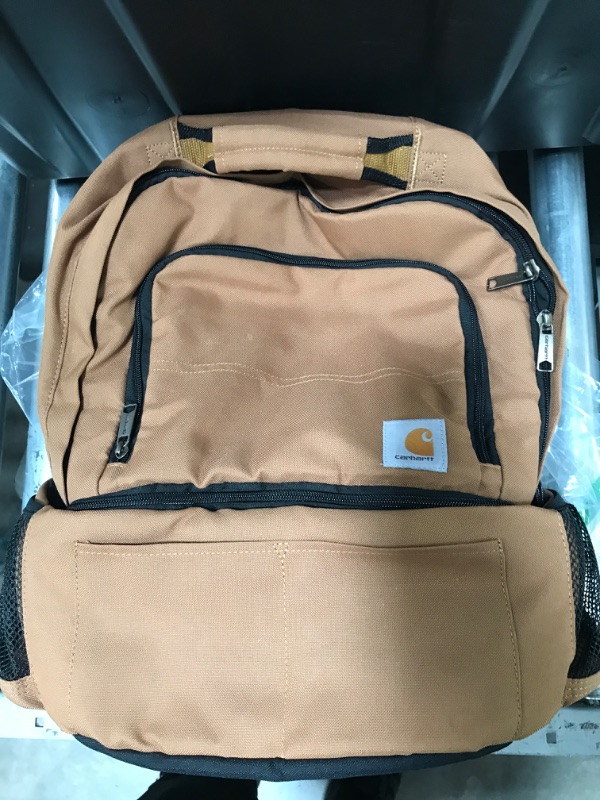 Photo 2 of Carhartt Insulated 24 Can Two Compartment Cooler Backpack, Backpack with Fully-Insulated Cooler Base, Carhartt Brown
