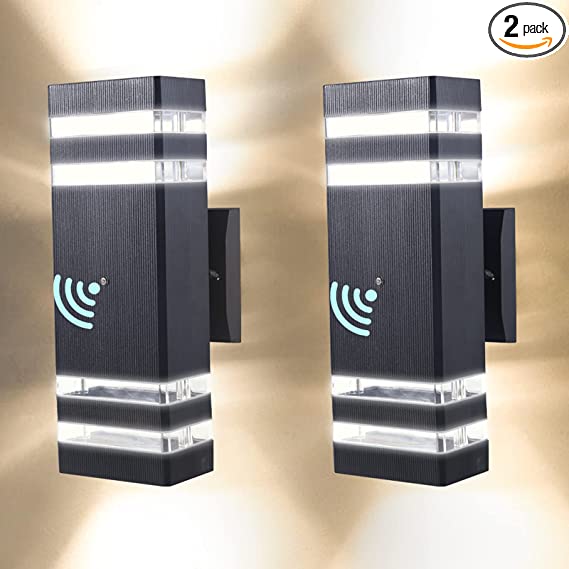 Photo 1 of Dusk to Dawn Outdoor Wall Lights Fixture 2 Pack Up and Down Porch Lights Modern 