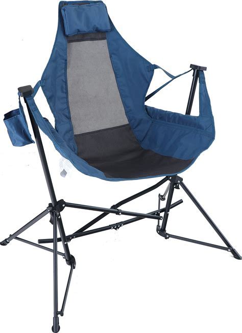 Photo 1 of Alpha Camp Hammock Camping Chair Folding Swing Chair With Stand - Blue