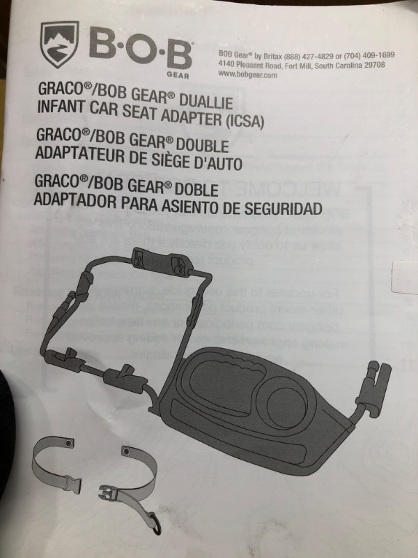 Photo 3 of BOB Duallie Jogging Stroller Infant Car Seats Adapter for Graco Branded Car Seats, 31.5x15.5x4.6 Inch (Pack of 1)