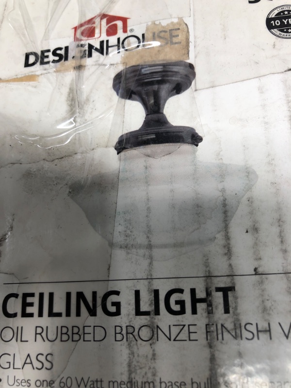 Photo 1 of 1-Light 8.62-in Dark Oil-Rubbed Bronze Incandescent Semi-flush Mount Light
