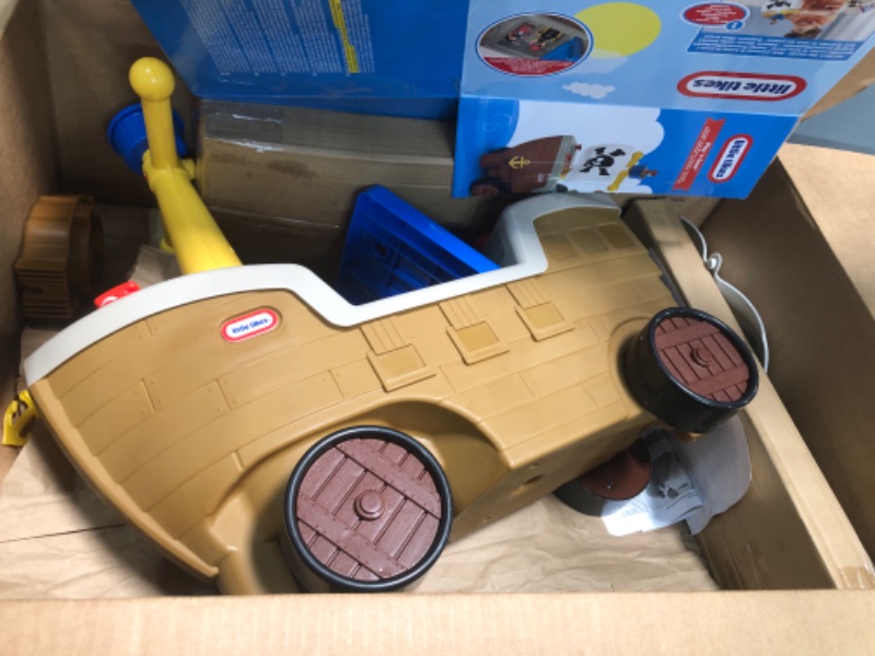 Photo 1 of Little Tikes 2-in-1 Pirate Ship Ride-On Toy - Kids Ride-On Boat with Wheels, Under Seat Storage and Playset with Figures - InteractiveToys for 1 year olds and above, Multicolor