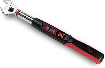 Photo 1 of Tapha Tools Adjustable Digital Torque Wrench 2.21 to 44.24 ft-lbs (12-60 N-m) Torque Range, 5-27 mm Adjustable Jaw, LED and Buzzer Notification, Preset Memory, ISO 6789, Calibrated (DKA08N-T060CN)
