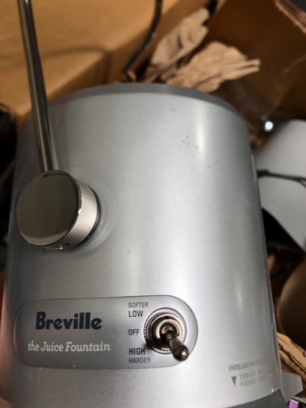 Photo 2 of Breville Juice Fountain Plus Juicer, Brushed Stainless Steel, JE98XL
