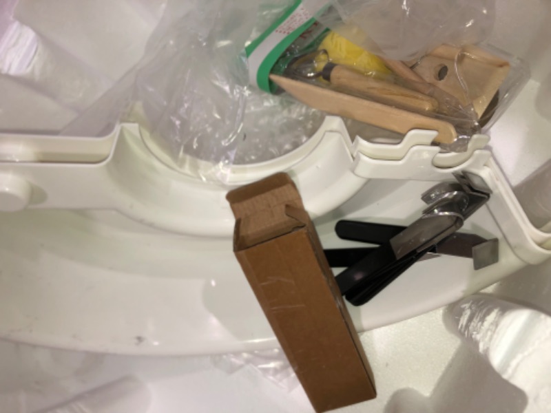 Photo 1 of VEVOR Pottery Wheel, 10in Ceramic Wheel Forming Machine, Adjustable 0-300RPM Speed Manual LCD Panel, Foot Pedal ABS Detachable Basin, Sculpting Tool Apron Accessory Kit for Work Art Craft DIY