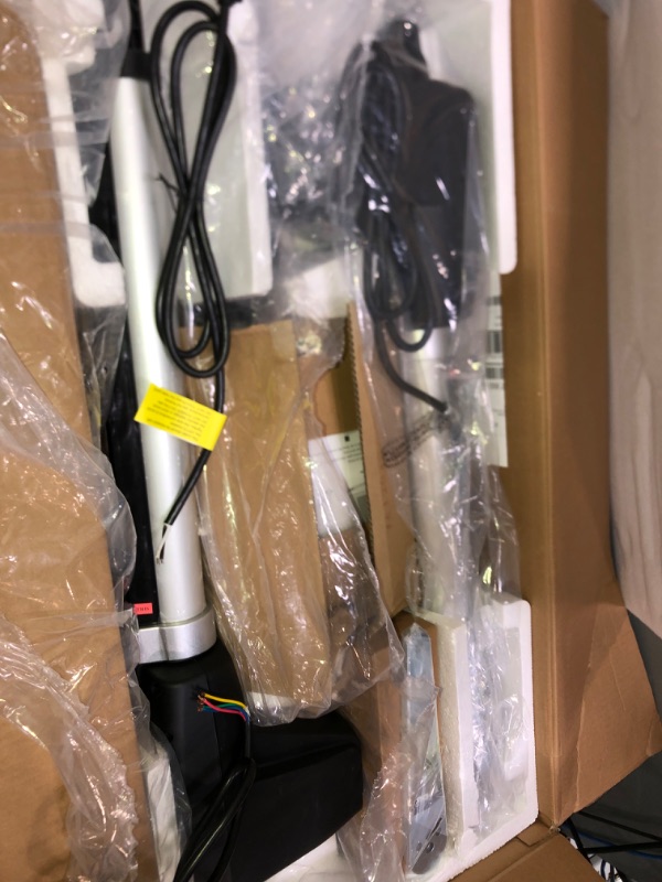 Photo 1 of *PARTS ONLY** *DAMAGED CABLES/ UNABLE TO TEST** TOPENS AT602 Dual Swing Gate Opener Medium Duty Automatic Gate Motor for Double Swing Gates Up to 18ft per Arm, Electric Driveway Gate Operator AC Powered with Remote Control Kit Solar Compatible
