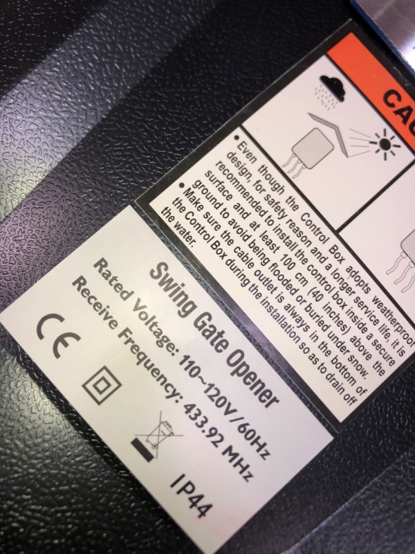 Photo 9 of *PARTS ONLY** *DAMAGED CABLES/ UNABLE TO TEST** TOPENS AT602 Dual Swing Gate Opener Medium Duty Automatic Gate Motor for Double Swing Gates Up to 18ft per Arm, Electric Driveway Gate Operator AC Powered with Remote Control Kit Solar Compatible
