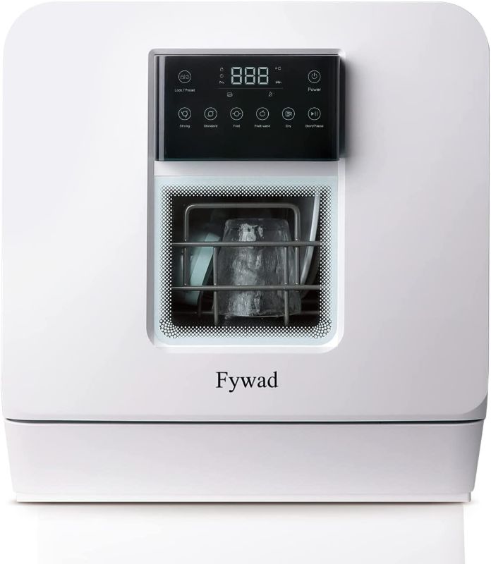 Photo 1 of Fywad countertop dishwasher, portable dishwasher no hookup. Countertop Dishwasher with Water Tank. With child lock, hot drying, 4 washing programs, leak-proof. 360-degree spraying.