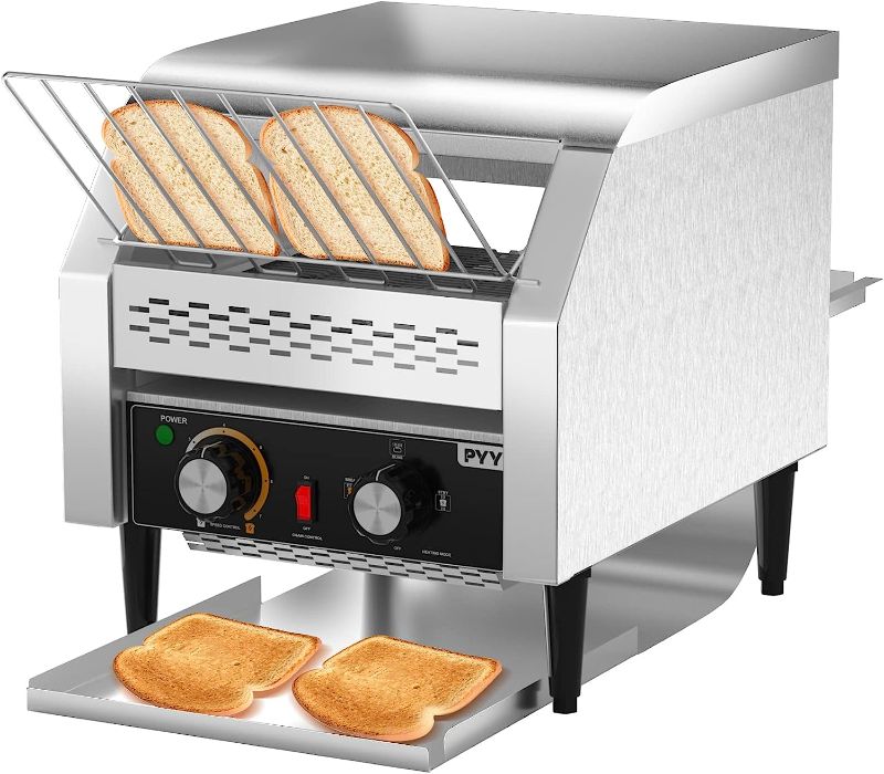 Photo 1 of **PARTS ONLY**, TOASTER DOES NOT POWER ON**
PYY Commercial Toaster 300 Slices/Hour Conveyor Restaurant Toaster for Bun Bagel Bread Heavy Duty Stainless Steel Conveyor Toaster

