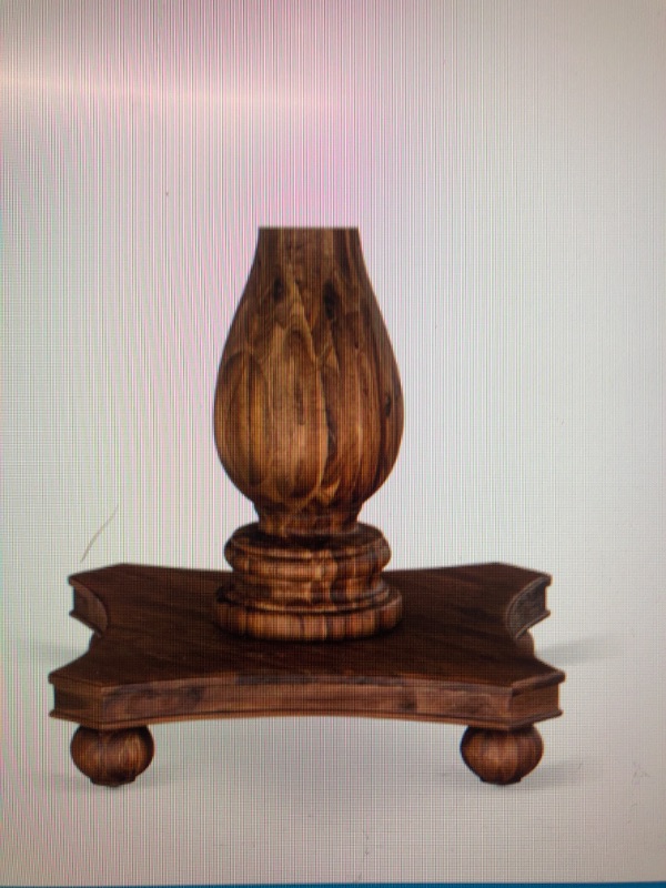 Photo 1 of **30 WIDE**
East West Furniture 002-0N-P Dining Pedestal, Rustic Rubberwood Pedestal
