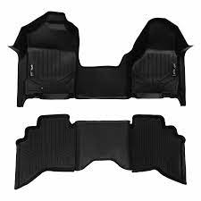 Photo 1 of MAXLINER Floor Mats 1st Row 1 Piece and 2nd Row Liner Set Black Compatible with 2002-2008 Ram 1500/2003-2009 Ram 2500/3500 Quad Cab
