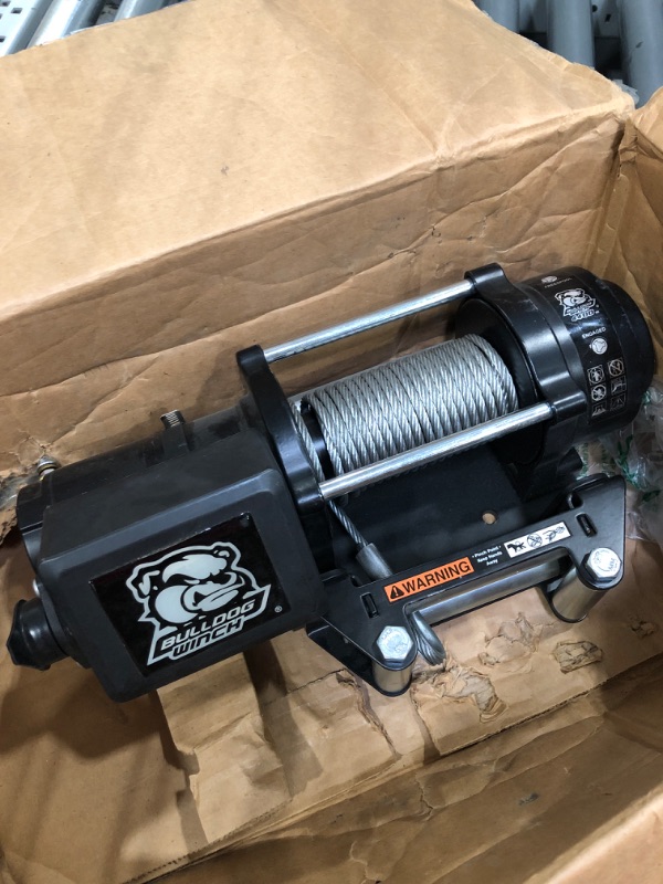 Photo 2 of Bulldog Winch 10041 Standard Winch (8000lbwith 5.2hp Series Wound Motor, Roller Fairlead, 100 Ft. Wire Rope), 1 Pack