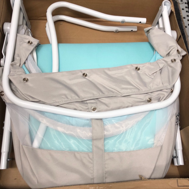 Photo 2 of Dream On Me Karley Bassinet in Blue/Grey