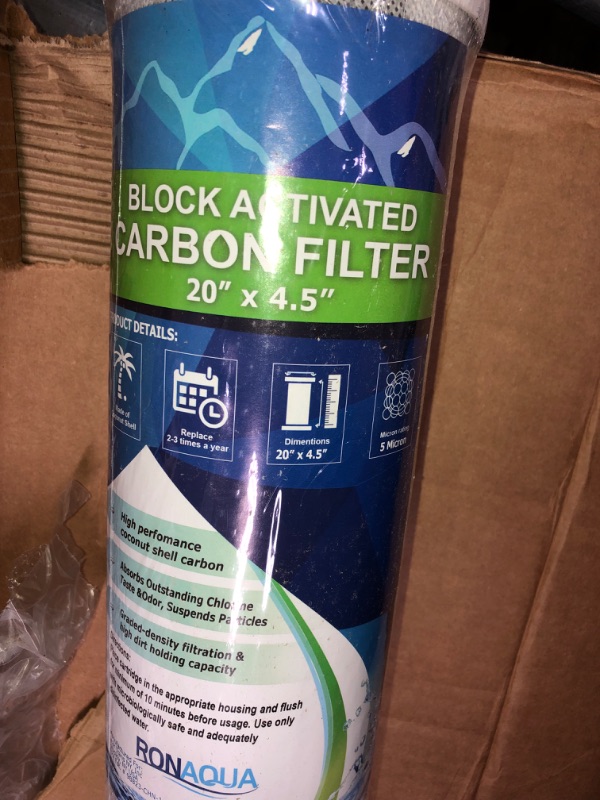 Photo 3 of  Whole House Water Filter Replacement Cartridge, CTO Carbon Block, 20” x 4.5”