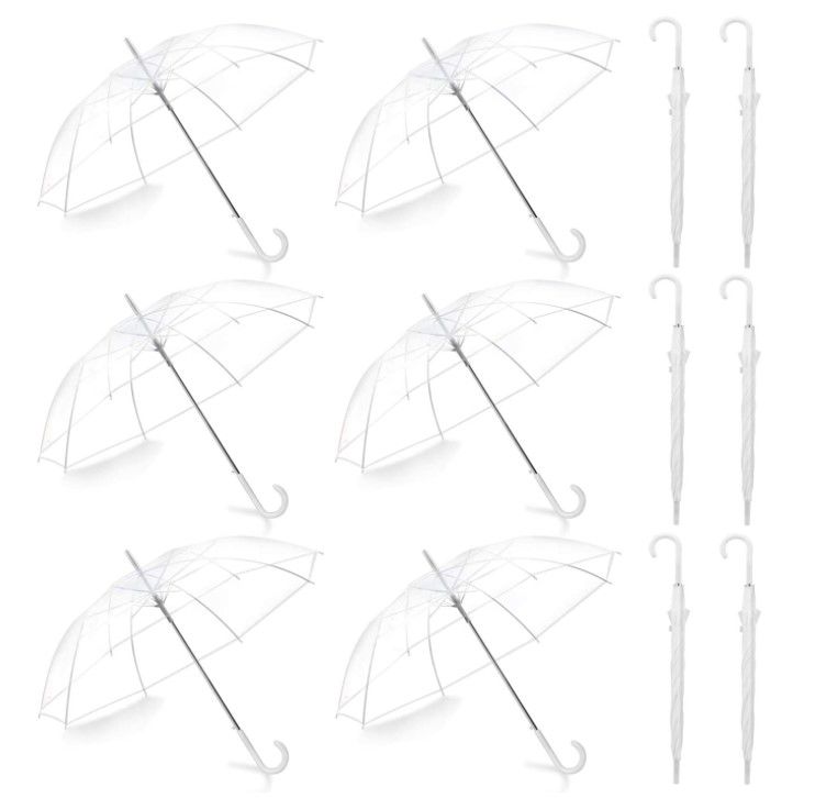 Photo 1 of 20 clear umbrella bundle. 32" clear plastic wedding style