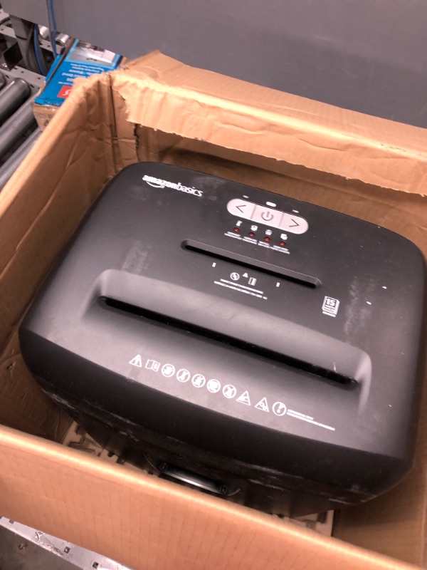 Photo 1 of Amazon Basics 15-Sheet Cross Cut Paper Shredder and Credit Card CD Shredder with 6 Gallon Bin 15 Sheet - new model Shredder