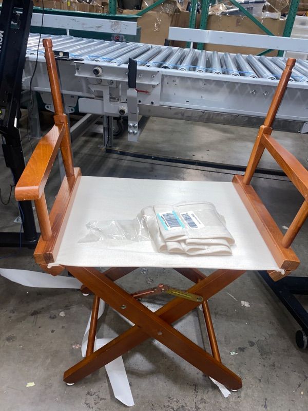 Photo 1 of Whitecap Teak Director's Chair w/Natural Seat Covers
