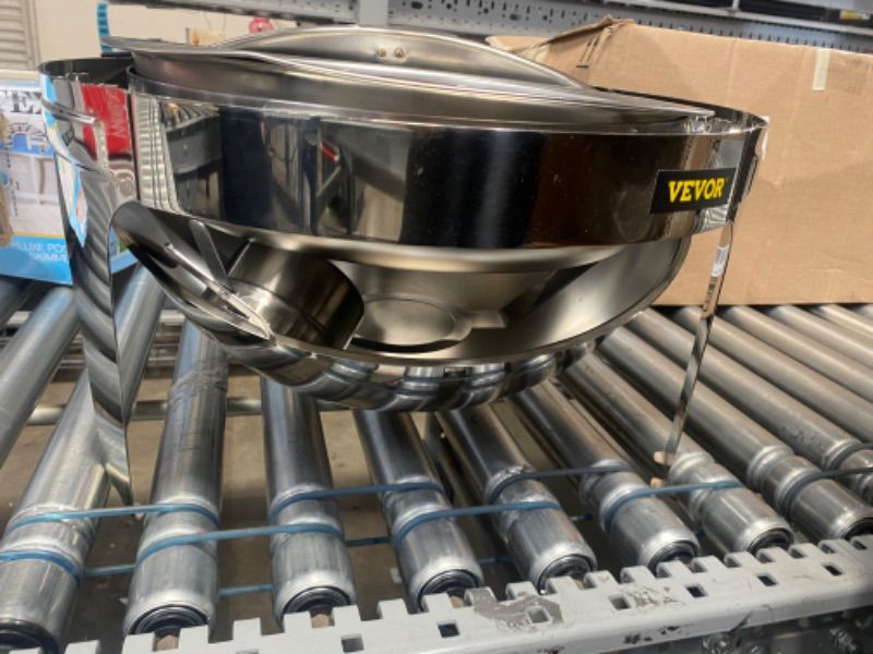 Photo 1 of Mophorn Stainless Steel Chafing Dish ,6 Quart Round Chafer, Roll Top Chafer for Catering Buffet Warmer Set with Pans and Fuel Holders