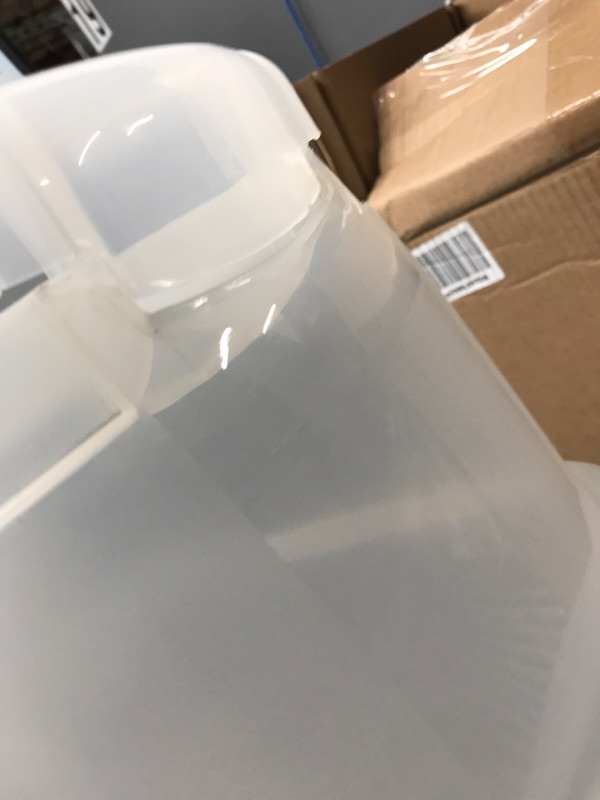Photo 1 of Rubbermaid Wrap N’ Craft, Plastic Storage Container for Wrapping Paper and Crafting Supplies, Fits Up to 20 Rolls of Standard 30” Wrapping Paper, Two Compartments, Slim Design, Clear Exterior
